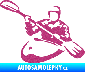 Samolepka Kajakář 004 levá Ultra Metalic růžová