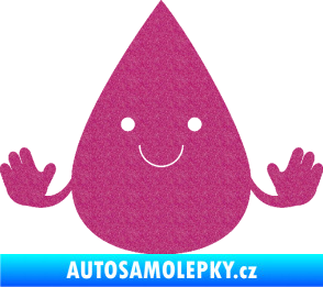 Samolepka Kapka 001 veselá Ultra Metalic růžová