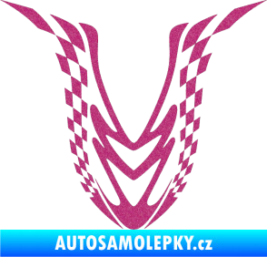 Samolepka Kapota 006 šachovnice Ultra Metalic růžová