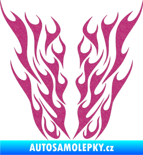 Samolepka Kapota 012 plameny Ultra Metalic růžová