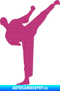 Samolepka Karate 001 pravá Ultra Metalic růžová