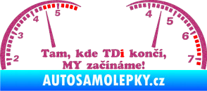 Samolepka Kde TDi končí Ultra Metalic růžová