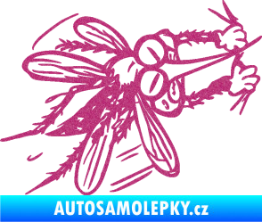 Samolepka Komár 002 pravá Ultra Metalic růžová