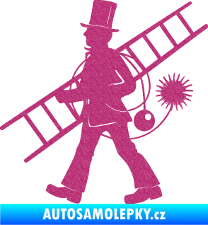 Samolepka Kominík 001 levá Ultra Metalic růžová