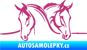 Samolepka Koníci 006 levá Ultra Metalic růžová