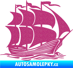 Samolepka Koráb 002 pravá Ultra Metalic růžová