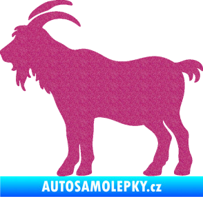 Samolepka Kozel 008 levá silueta Ultra Metalic růžová