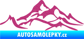 Samolepka Krajina hory 017 levá Ultra Metalic růžová
