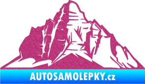 Samolepka Krajina hory 022 levá Ultra Metalic růžová