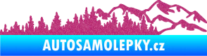 Samolepka Krajina hory 030 pravá Ultra Metalic růžová