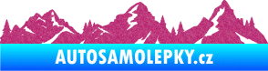 Samolepka Krajina hory 035 levá Ultra Metalic růžová