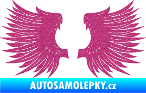 Samolepka Křídla 004 Ultra Metalic růžová