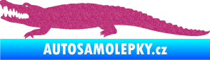 Samolepka Krokodýl 002 levá Ultra Metalic růžová