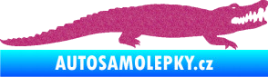 Samolepka Krokodýl 002 pravá Ultra Metalic růžová