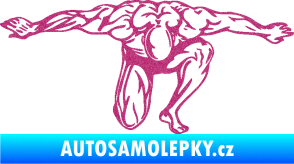 Samolepka Kulturista 016 pravá Ultra Metalic růžová