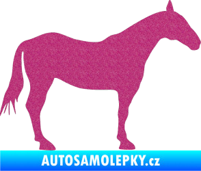 Samolepka Kůň 005 pravá Ultra Metalic růžová