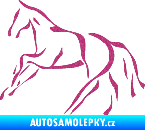 Samolepka Kůň 024 levá Ultra Metalic růžová