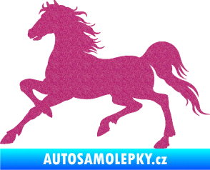 Samolepka Kůň 037 levá Ultra Metalic růžová