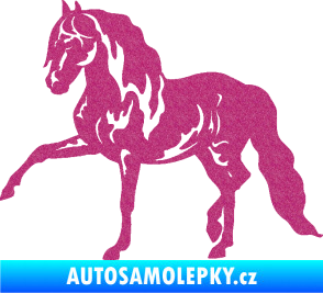 Samolepka Kůň 039 levá Ultra Metalic růžová