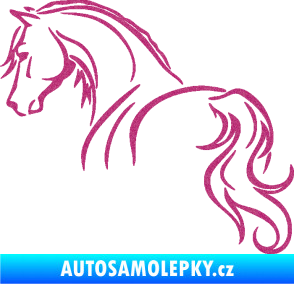 Samolepka Kůň 104 levá Ultra Metalic růžová