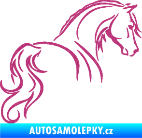Samolepka Kůň 104 pravá Ultra Metalic růžová