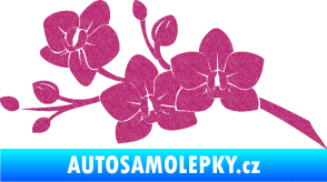 Samolepka Květina dekor 008 levá orchidej Ultra Metalic růžová
