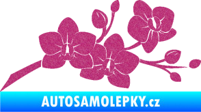 Samolepka Květina dekor 008 pravá orchidej Ultra Metalic růžová