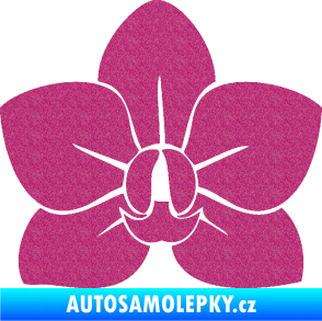 Samolepka Květina dekor 023 orchidej květ Ultra Metalic růžová