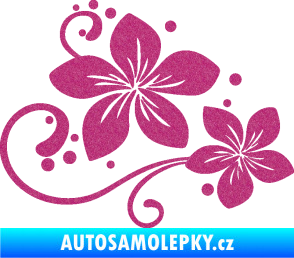 Samolepka Květina dekor 035 pravá Ultra Metalic růžová