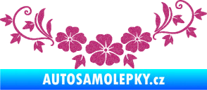 Samolepka Květina dekor 045 pravá ibišky Ultra Metalic růžová