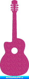 Samolepka Kytara akustická Ultra Metalic růžová