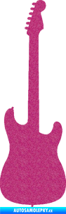 Samolepka Kytara elektrická Ultra Metalic růžová