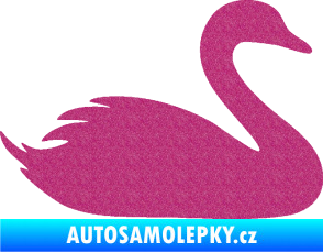Samolepka Labuť 001 pravá Ultra Metalic růžová