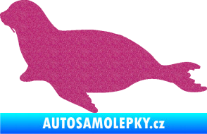 Samolepka Lachtan 001 levá Ultra Metalic růžová