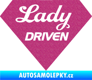 Samolepka Lady driven diamant Ultra Metalic růžová
