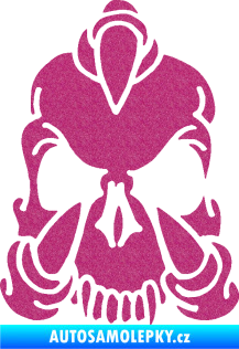 Samolepka Lebka 006 levá Ultra Metalic růžová