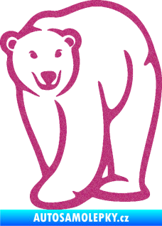 Samolepka Lední medvěd 004 levá Ultra Metalic růžová