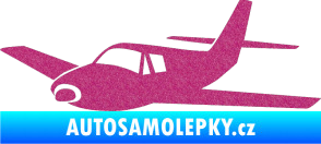 Samolepka Letadlo 001 levá Ultra Metalic růžová