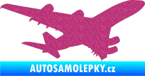 Samolepka Letadlo 002 pravá Ultra Metalic růžová