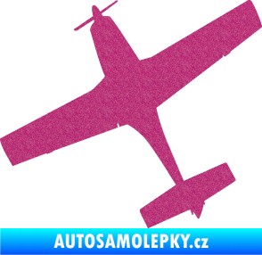 Samolepka Letadlo 003 levá Ultra Metalic růžová