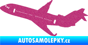 Samolepka Letadlo 013 levá Ultra Metalic růžová