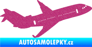 Samolepka Letadlo 013 pravá Ultra Metalic růžová