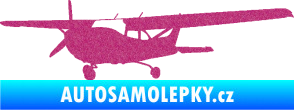 Samolepka Letadlo 014 levá Ultra Metalic růžová