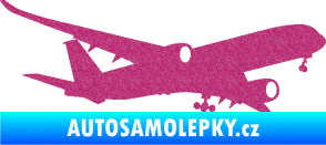 Samolepka Letadlo 017 pravá Airbus A 350 Ultra Metalic růžová