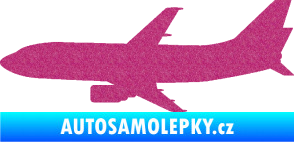 Samolepka Letadlo 019 levá Boeing 737 Ultra Metalic růžová