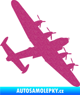 Samolepka Letadlo 022 pravá bombarder Lancaster Ultra Metalic růžová
