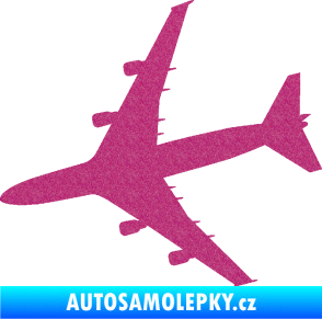 Samolepka letadlo 023 levá Jumbo Jet Ultra Metalic růžová