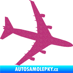 Samolepka letadlo 023 pravá Jumbo Jet Ultra Metalic růžová