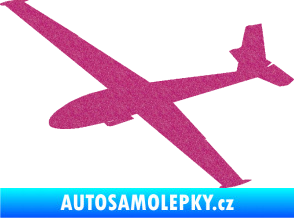 Samolepka Letadlo 025 levá kluzák Ultra Metalic růžová