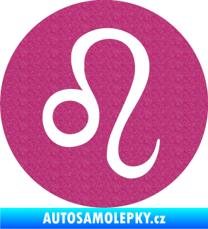 Samolepka Lev zvěrokruh 001 - horoskop Ultra Metalic růžová